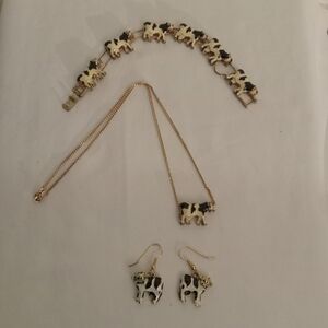 Gold and Black Chunky Bracelet Set preowned